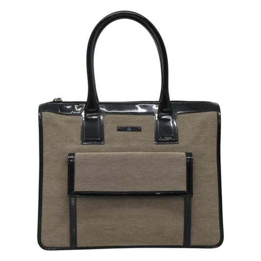 Gucci Grey Canvas Handbag ()