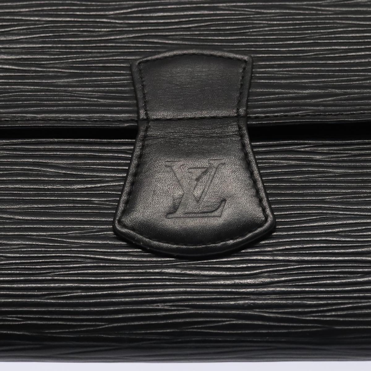 Louis Vuitton Rouleau Black Leather Clutch Bag