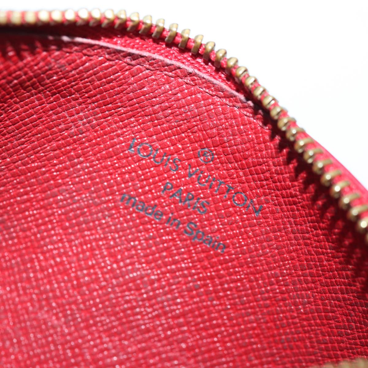 Louis Vuitton Pochette Clés Red Leather Wallet