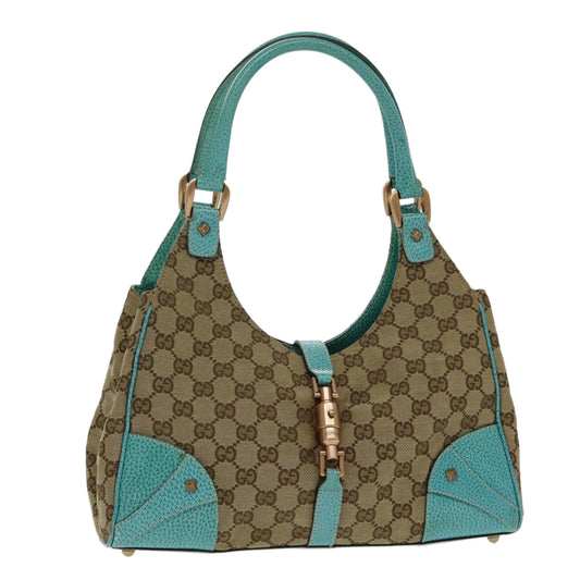 Gucci Jackie Beige Canvas Handbag ()