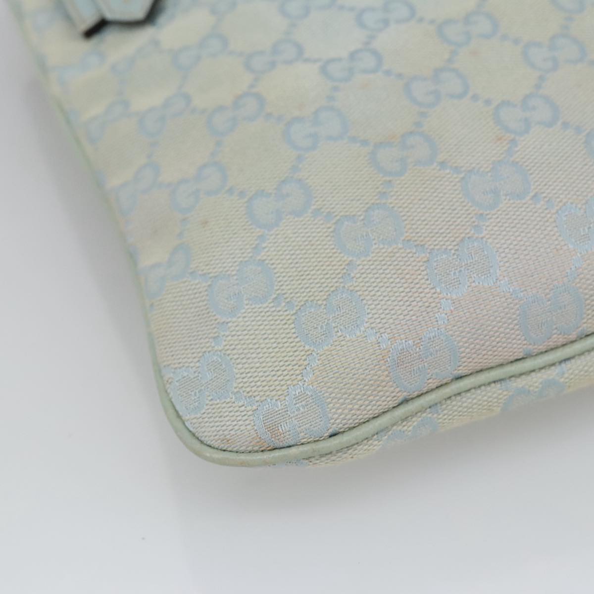 Gucci Blue Canvas Shoulder Bag
