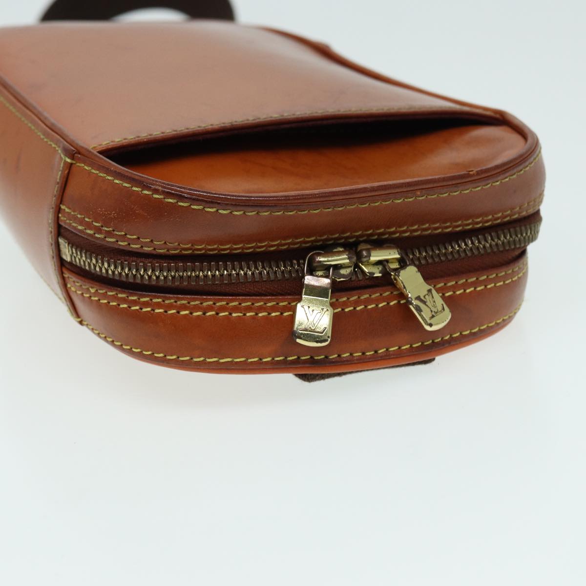 Louis Vuitton Gange Brown Leather Clutch Bag