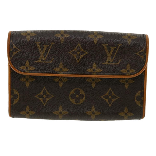 Louis Vuitton Pochette Florentine Brown Canvas Shoulder Bag ()