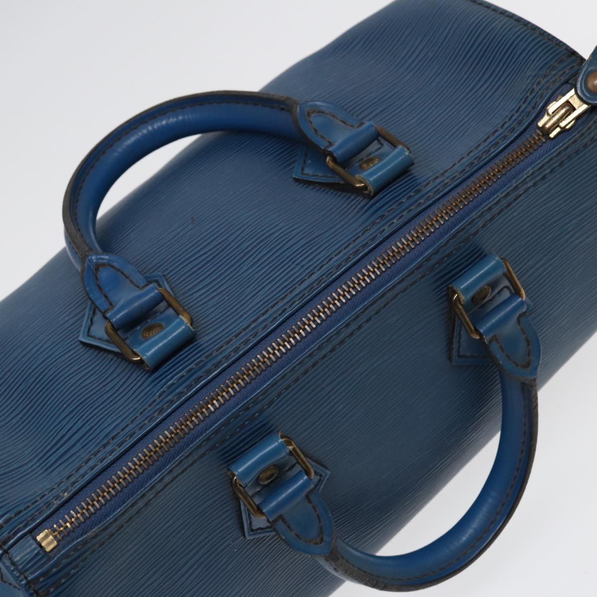 Louis Vuitton Speedy 25 Navy Leather Handbag