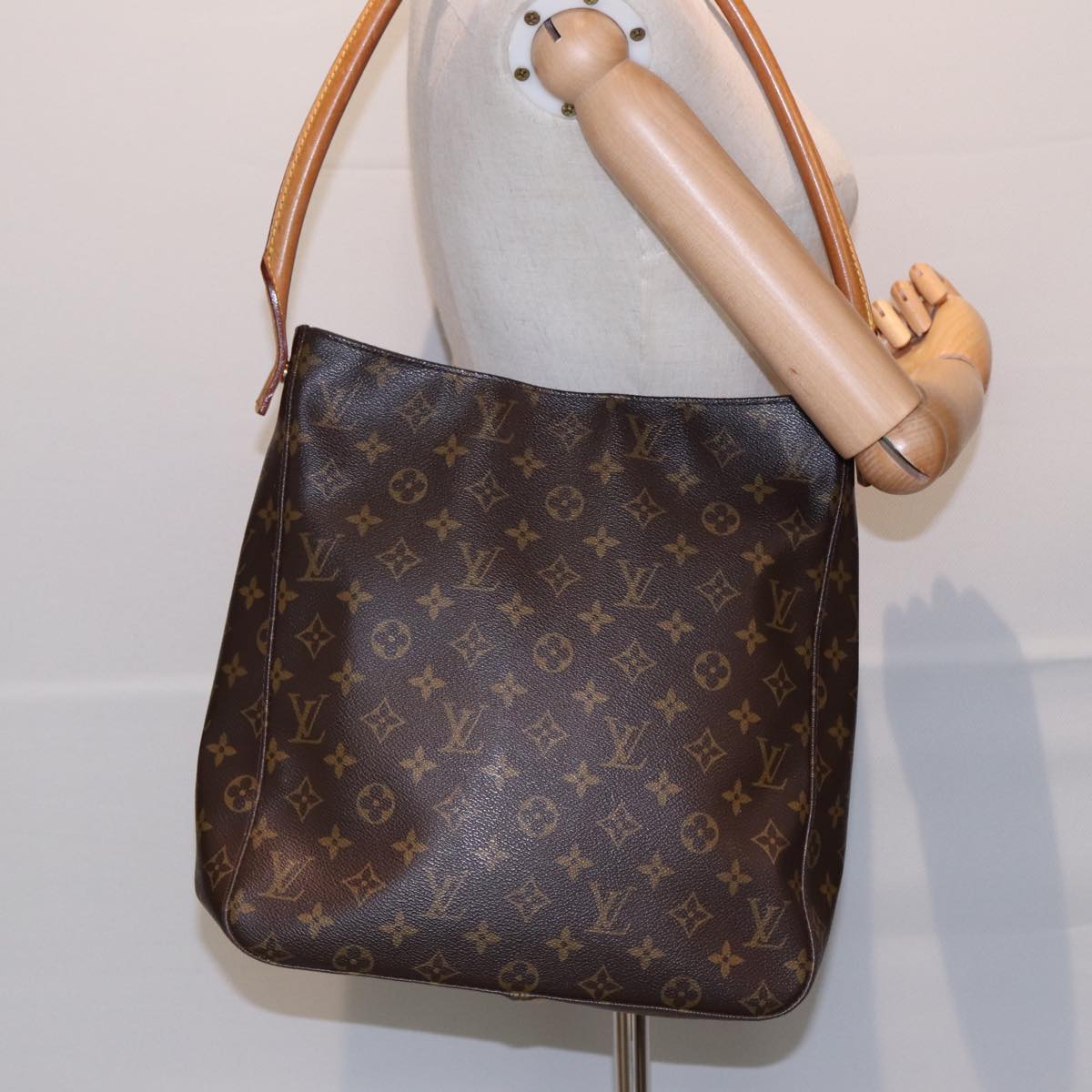 Louis Vuitton Looping Gm Brown Canvas Shoulder Bag