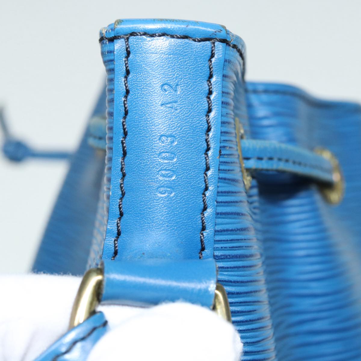 Louis Vuitton Noe Blue Calfskin Shoulder Bag