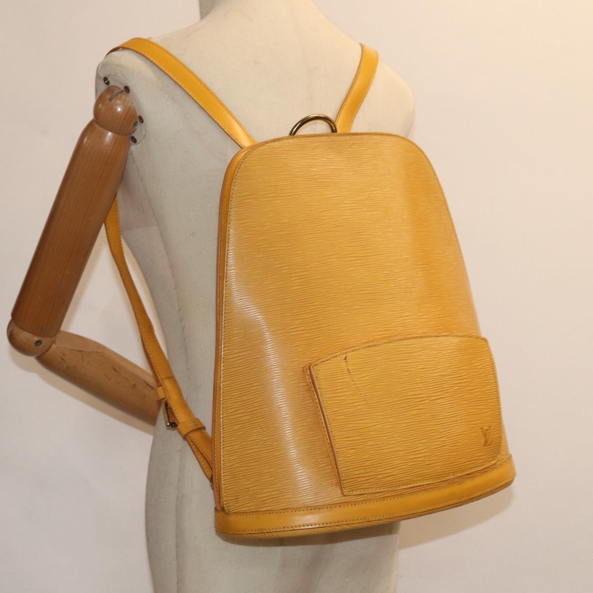Louis Vuitton Gobelins Yellow Leather Backpack Bag