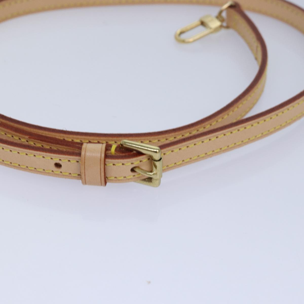 Louis Vuitton Shoulder Strap Beige Leather Bag Jewelry