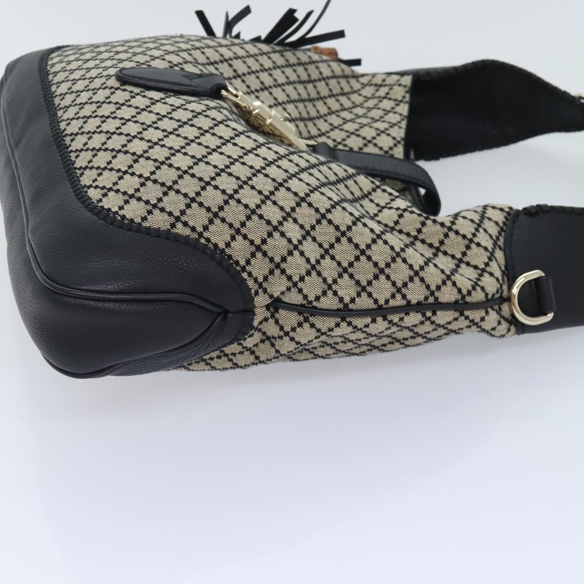 Gucci Jackie Black Canvas Shoulder Bag