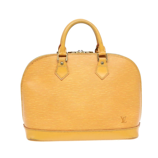 Louis Vuitton Alma Yellow Leather Handbag