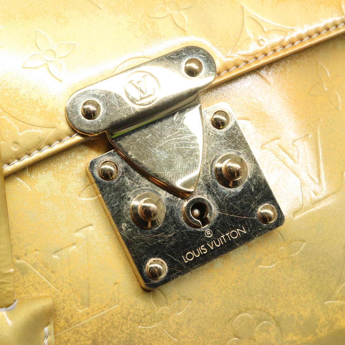 Louis Vuitton Spring Street Yellow Patent Leather Handbag