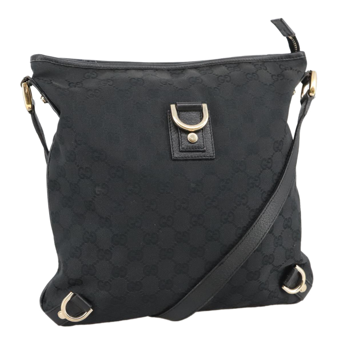 Gucci Abbey Black Canvas Shoulder Bag ()