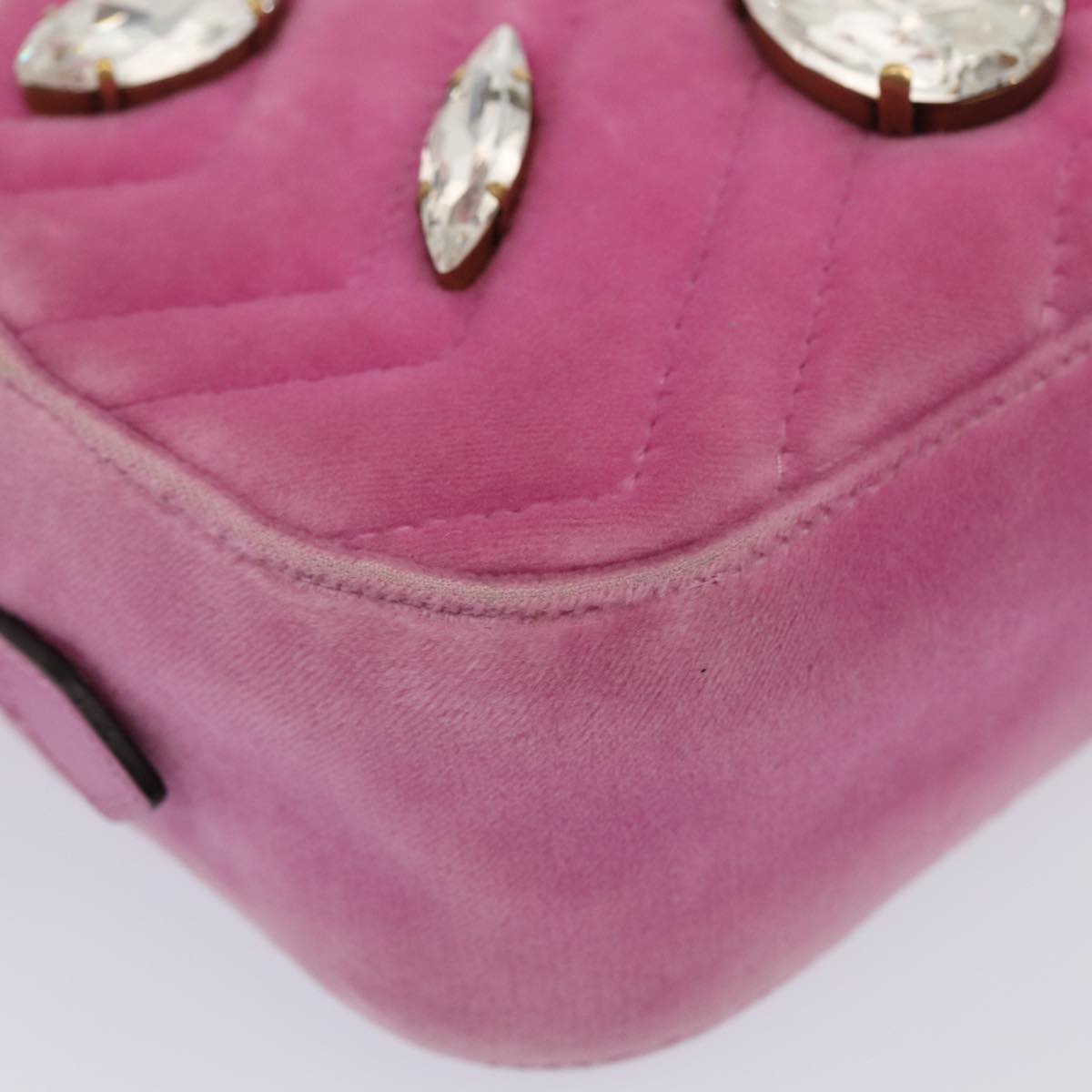 Gucci Marmont Pink Velvet Shoulder Bag