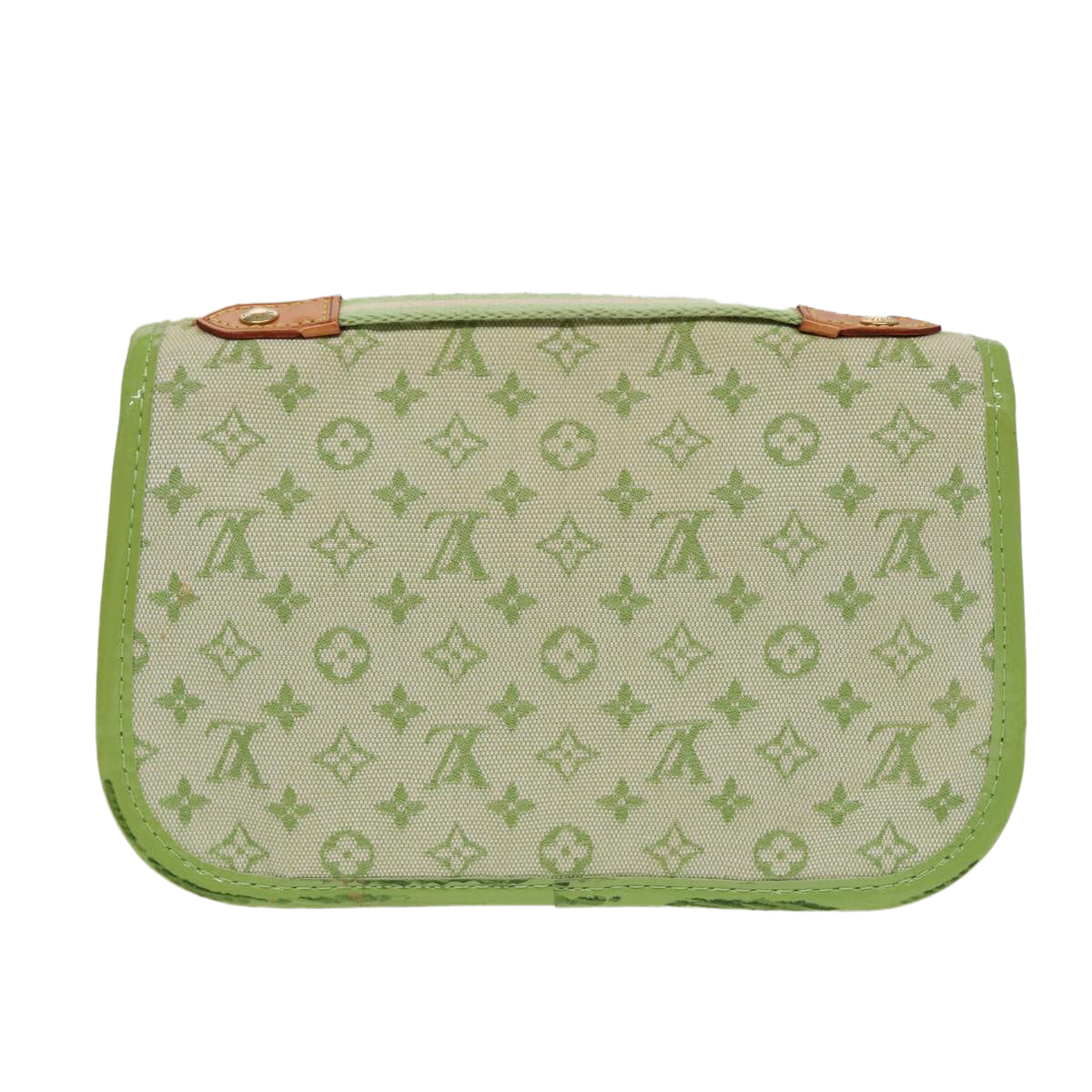 Louis Vuitton Marie Green Canvas Clutch Bag