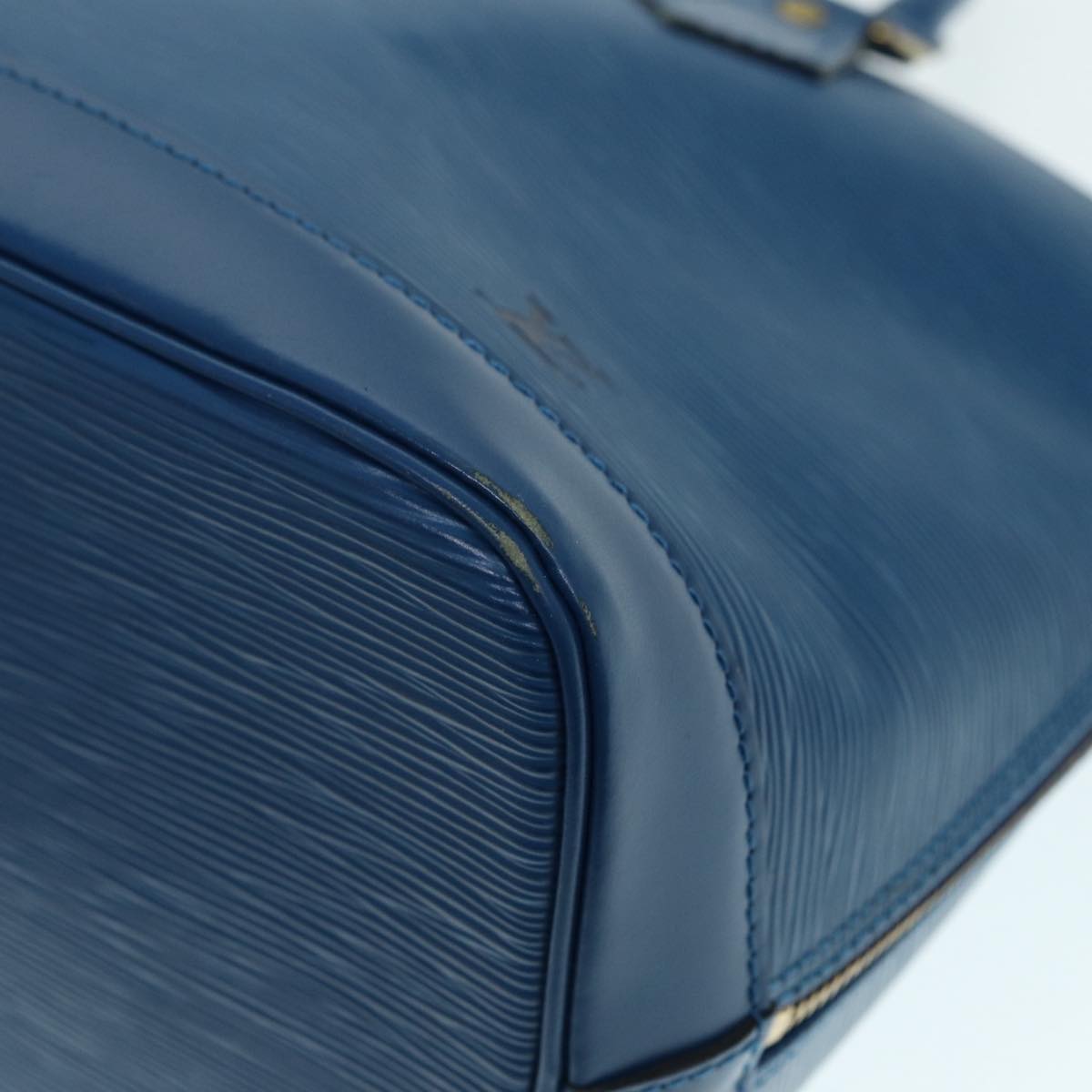 Louis Vuitton Alma Blue Leather Handbag