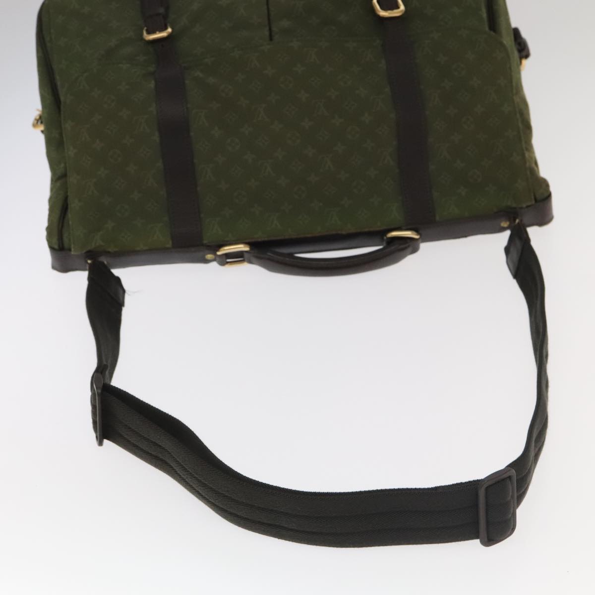 Louis Vuitton Denise Khaki Canvas Shoulder Bag