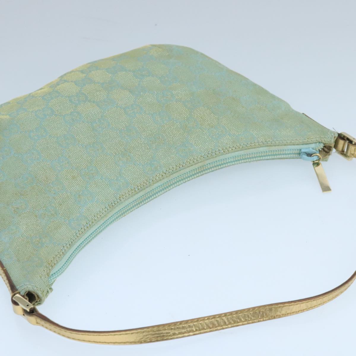 Gucci Gg Canvas Turquoise Canvas Shoulder Bag