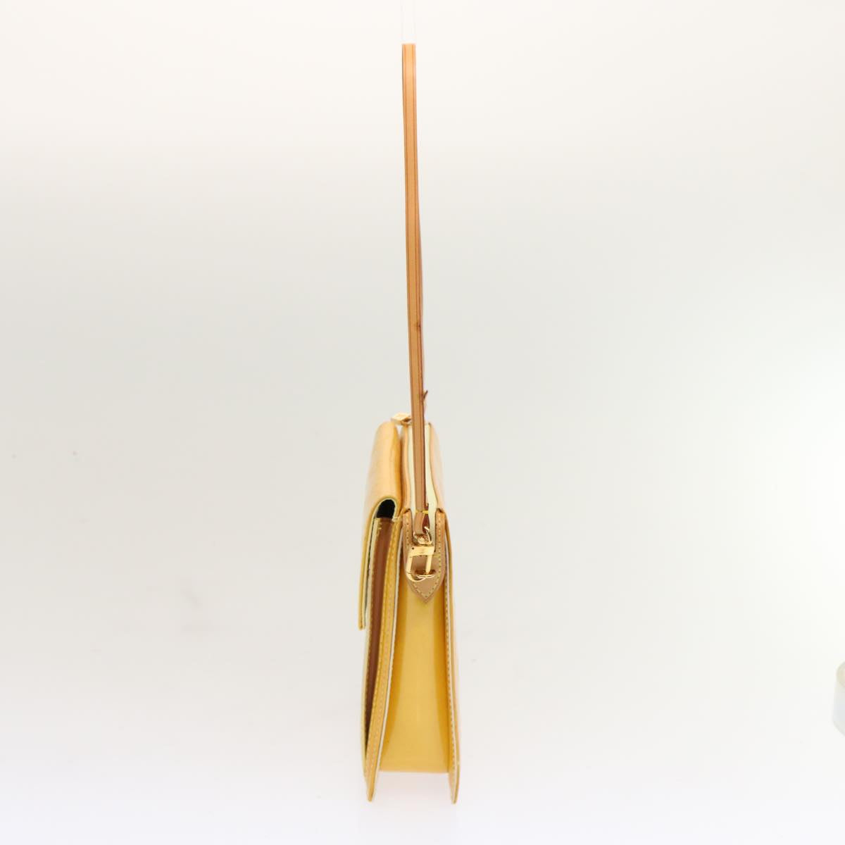 Louis Vuitton Mott Yellow Patent Leather Clutch Bag