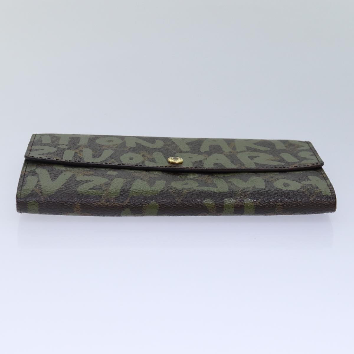 Louis Vuitton Portefeuille Sarah Khaki Canvas Wallet