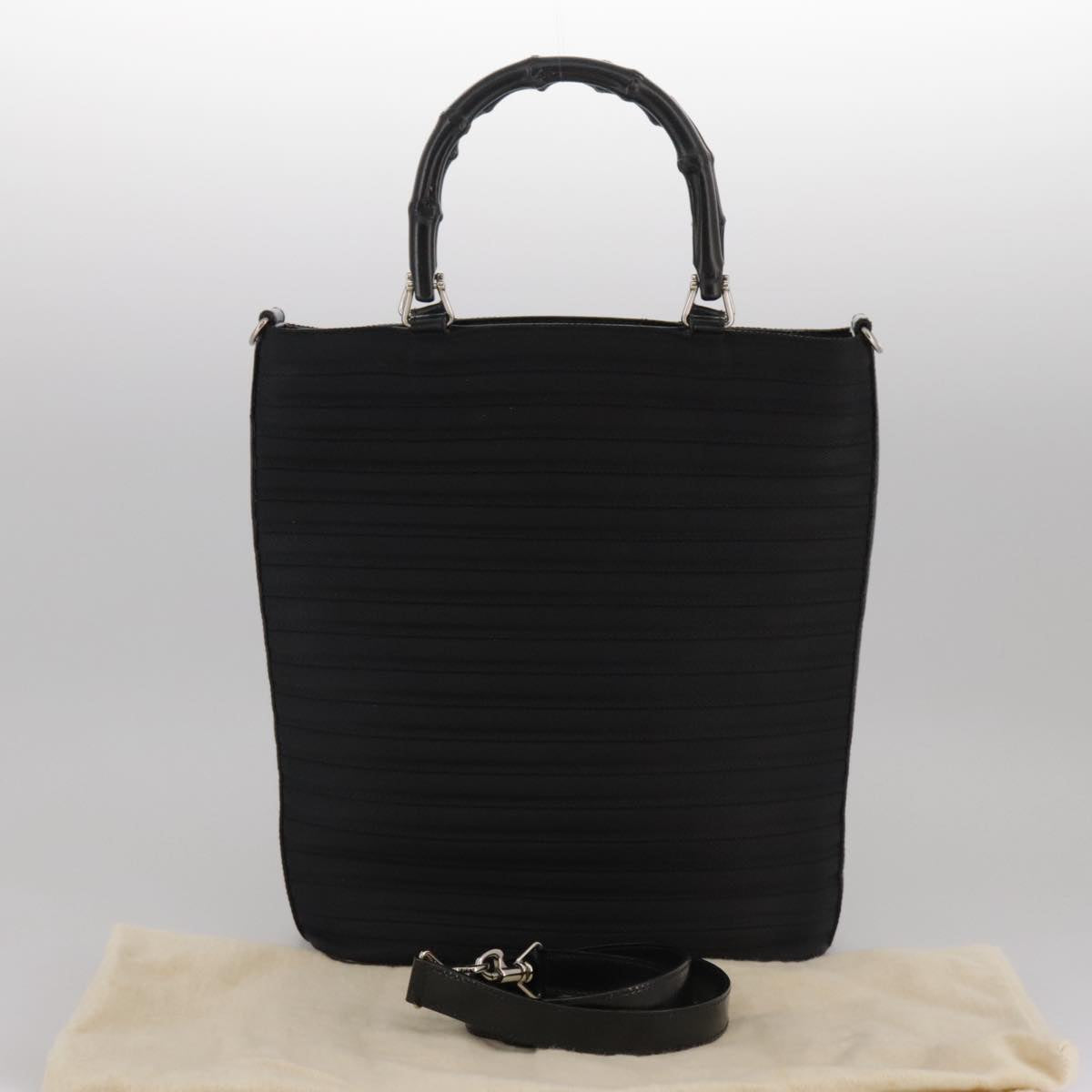 Gucci Bamboo Black Synthetic Handbag