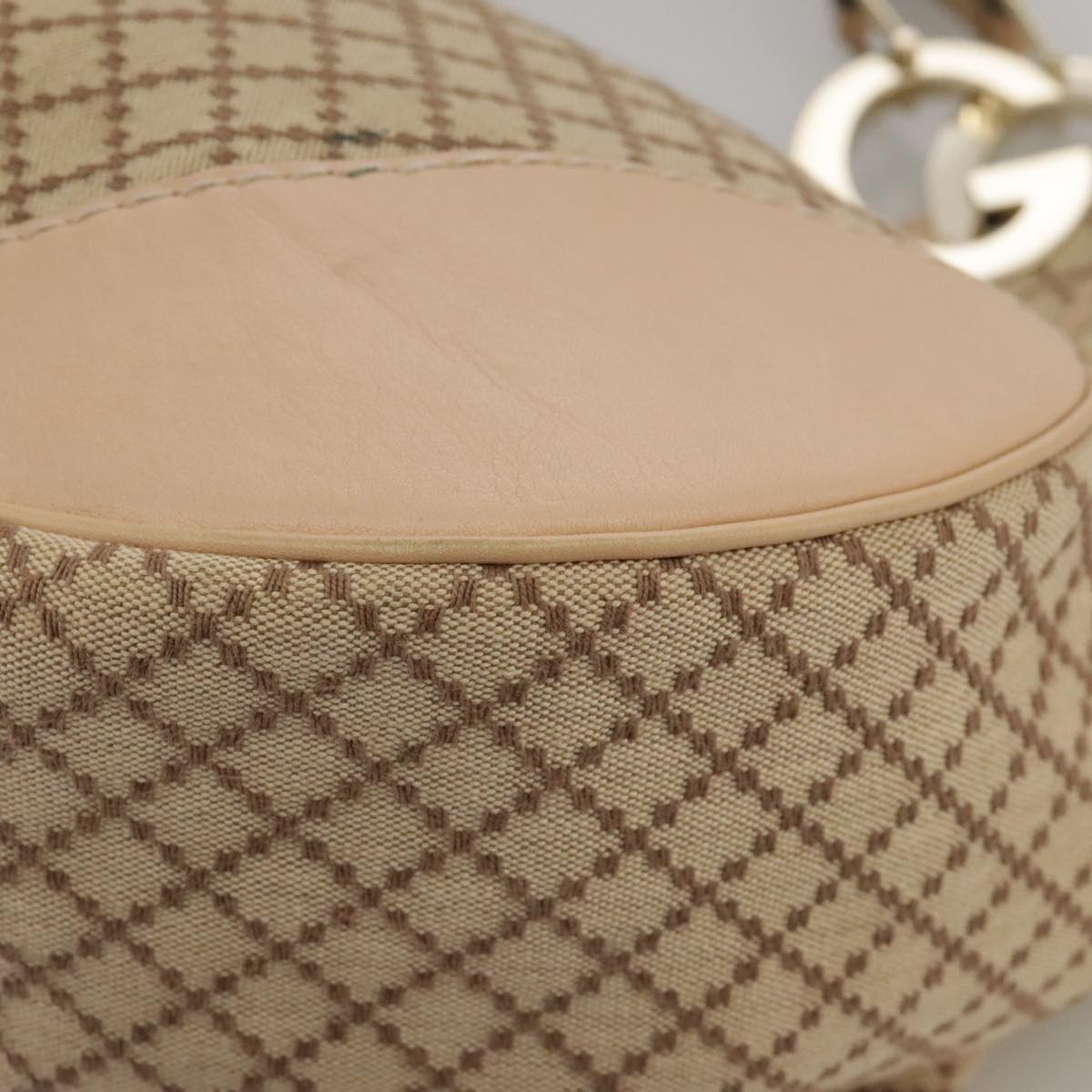 Gucci Charlotte Beige Canvas Shoulder Bag