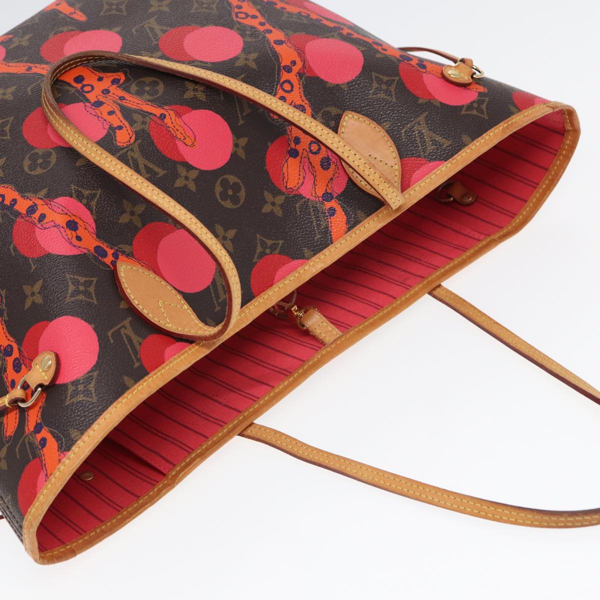 Louis Vuitton Neverfull Mm Brown Canvas Tote Bag