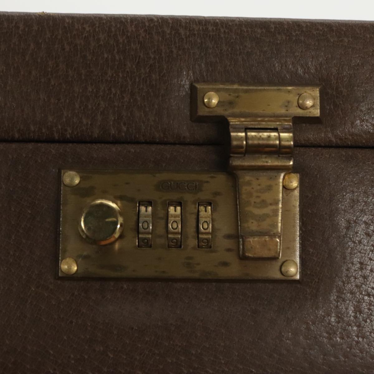 Gucci Brown Leather Travel Bag