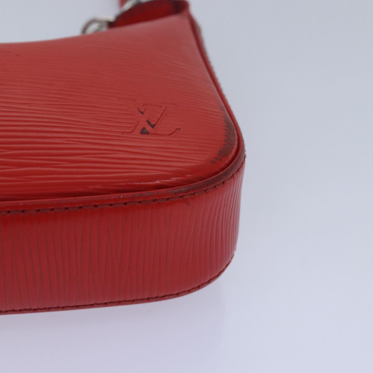 Louis Vuitton Pochette Accessoires Red Leather Clutch Bag