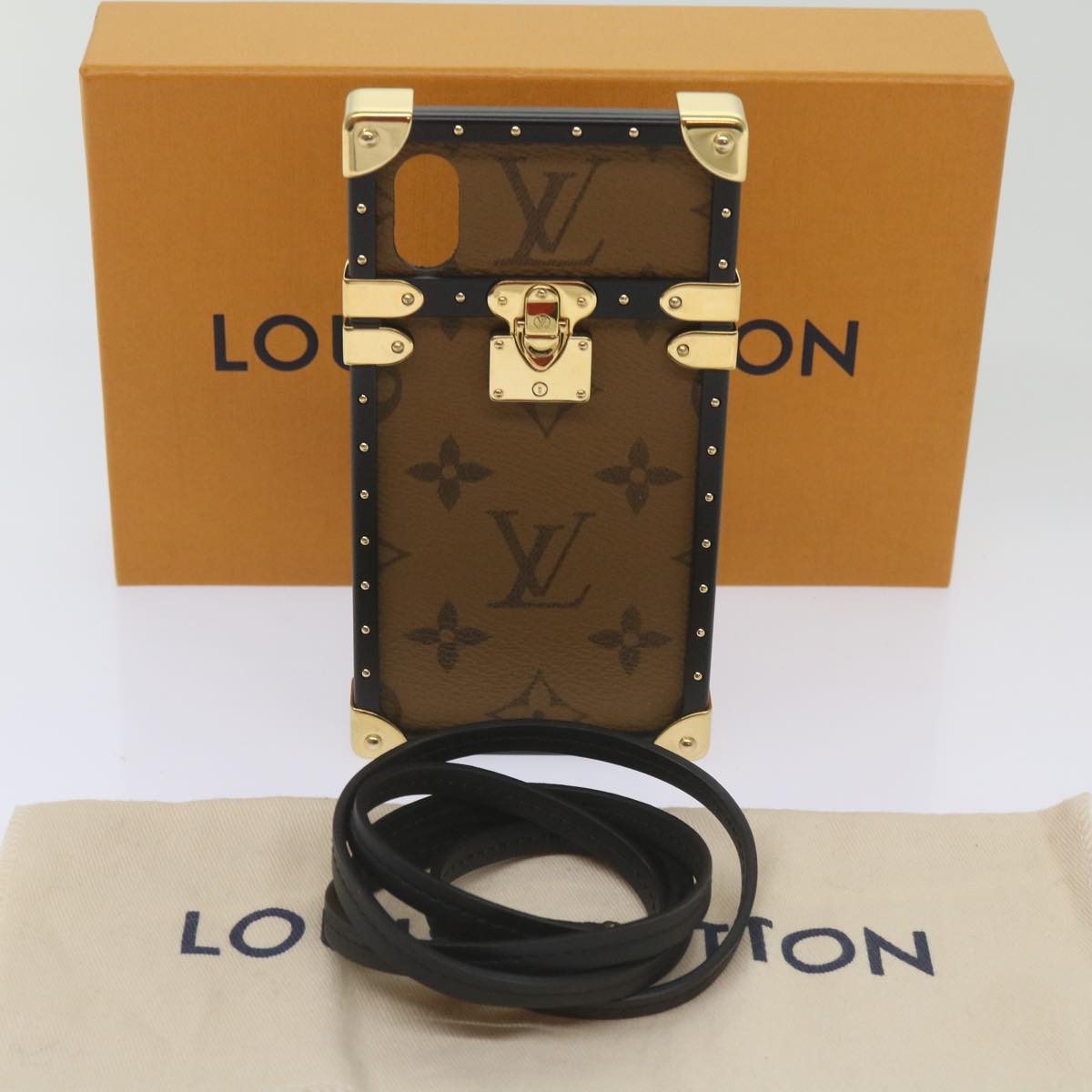 Louis Vuitton Etui Iphone Brown Canvas Phone Jewelry