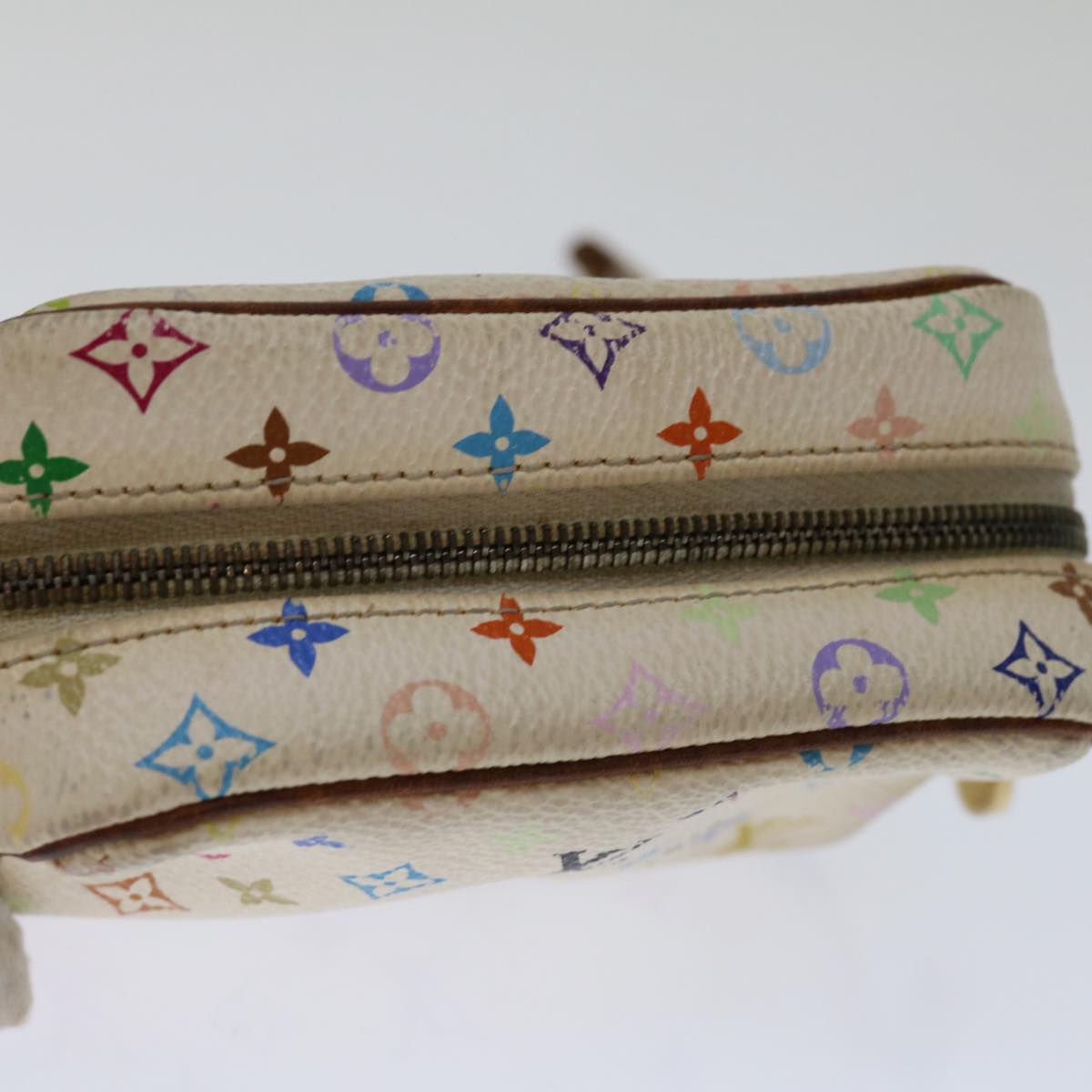 Louis Vuitton Pochette White Canvas Clutch Bag
