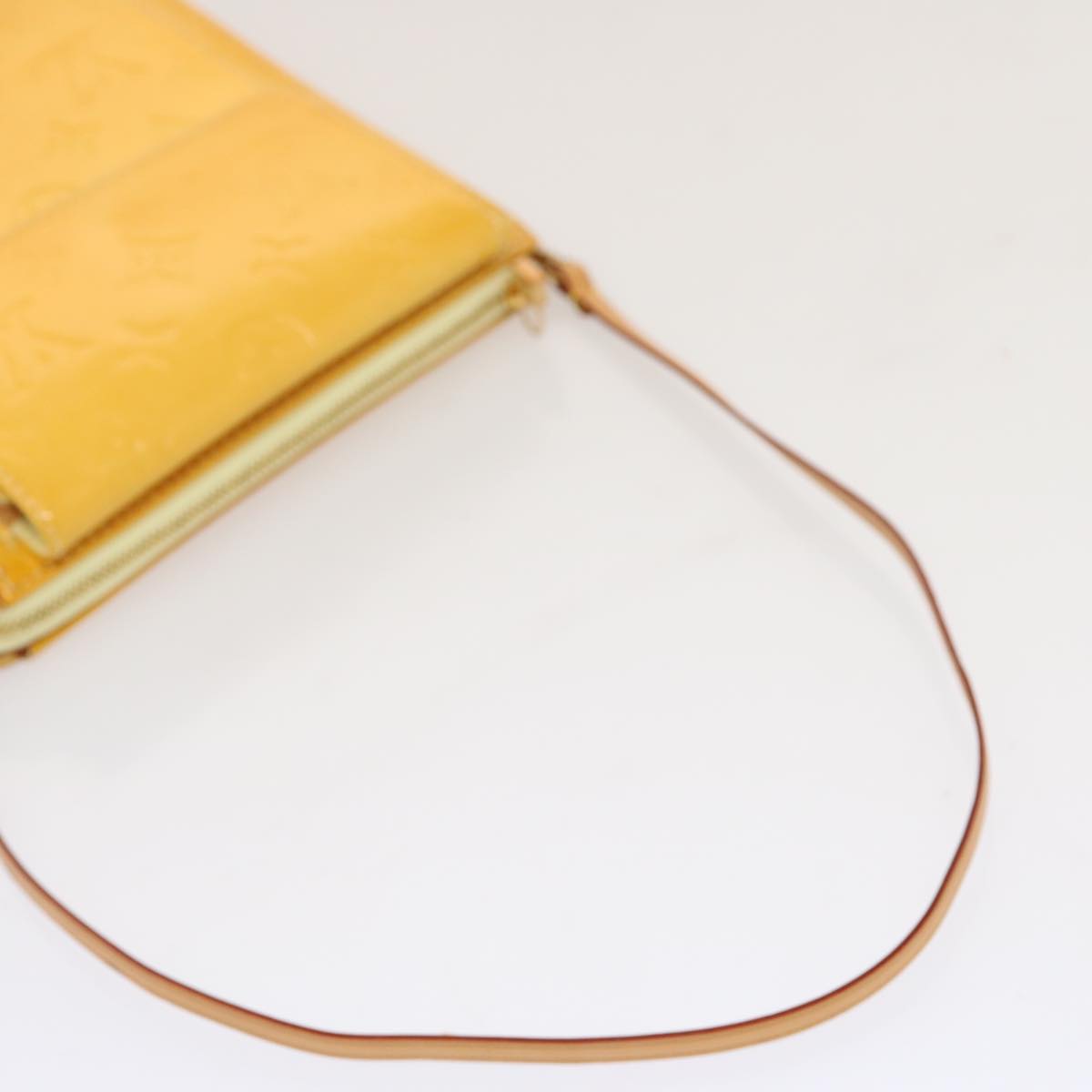 Louis Vuitton Mott Yellow Patent Leather Clutch Bag