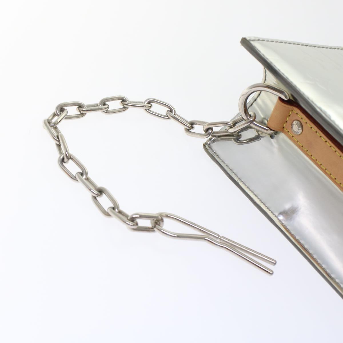 Louis Vuitton Sac Plat Silver Canvas Handbag