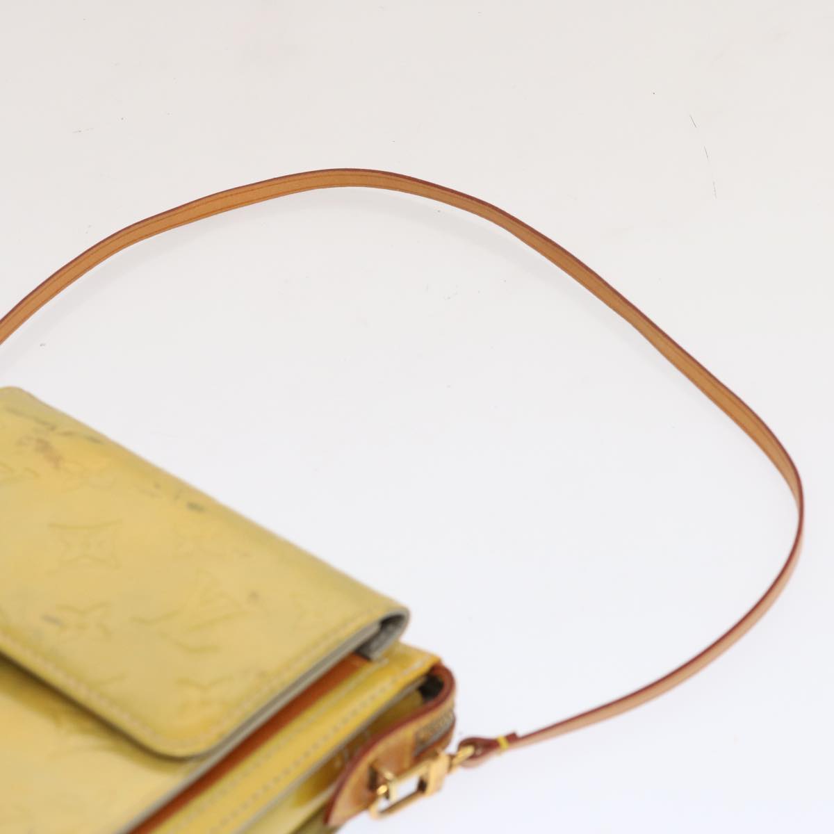 Louis Vuitton Mott Yellow Patent Leather Shoulder Bag