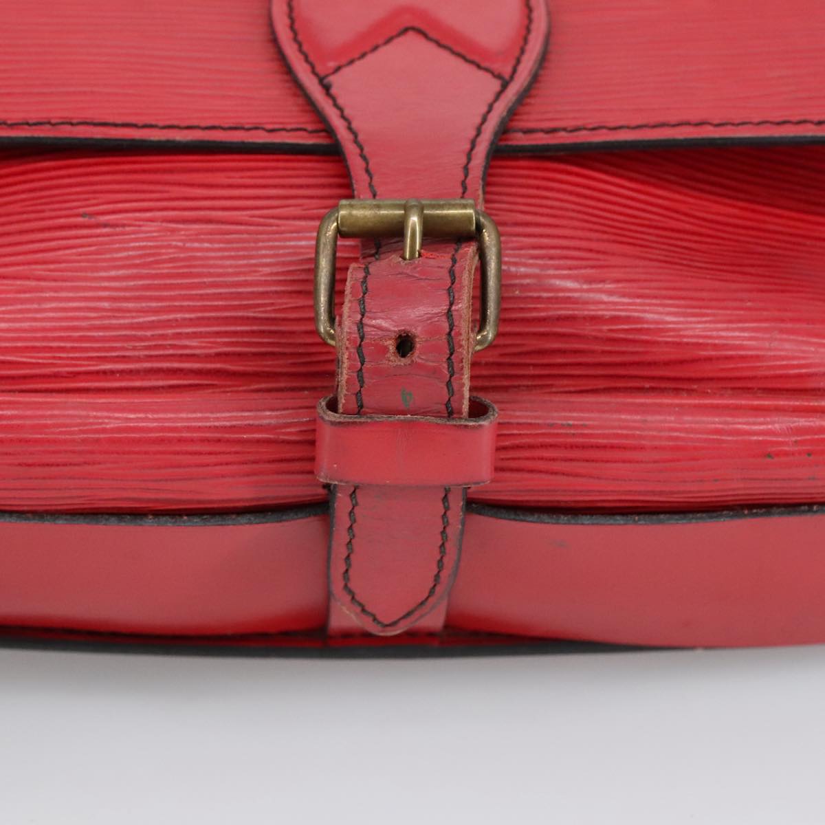 Louis Vuitton Cartouchiere Red Leather Shoulder Bag