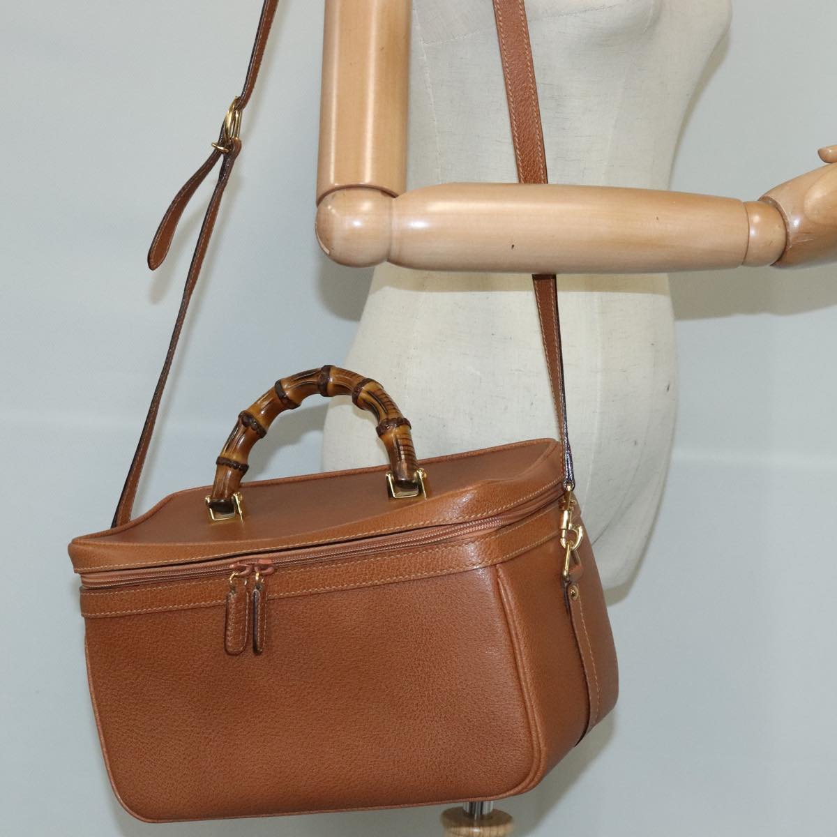 Gucci Bamboo Brown Leather Handbag