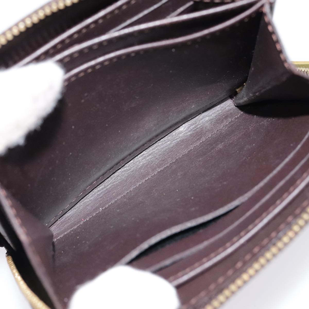 Louis Vuitton Zippy Coin Purse Burgundy Patent Leather Wallet