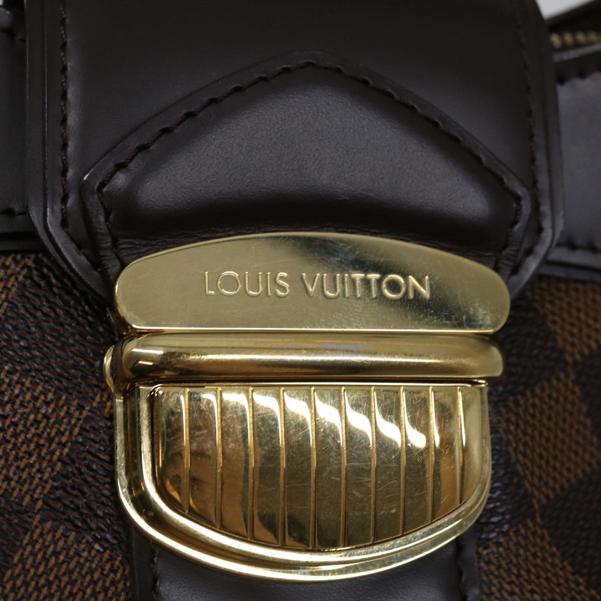 Louis Vuitton Sistina Brown Canvas Shoulder Bag