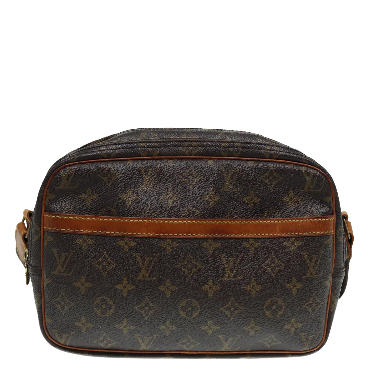 Louis Vuitton Reporter Pm Brown Canvas Shoulder Bag