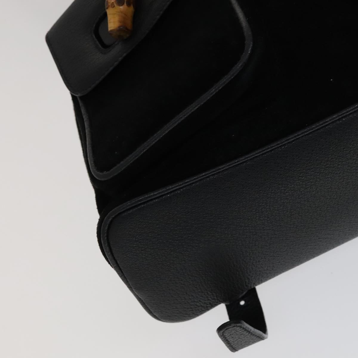 Gucci Bamboo Black Suede Backpack Bag