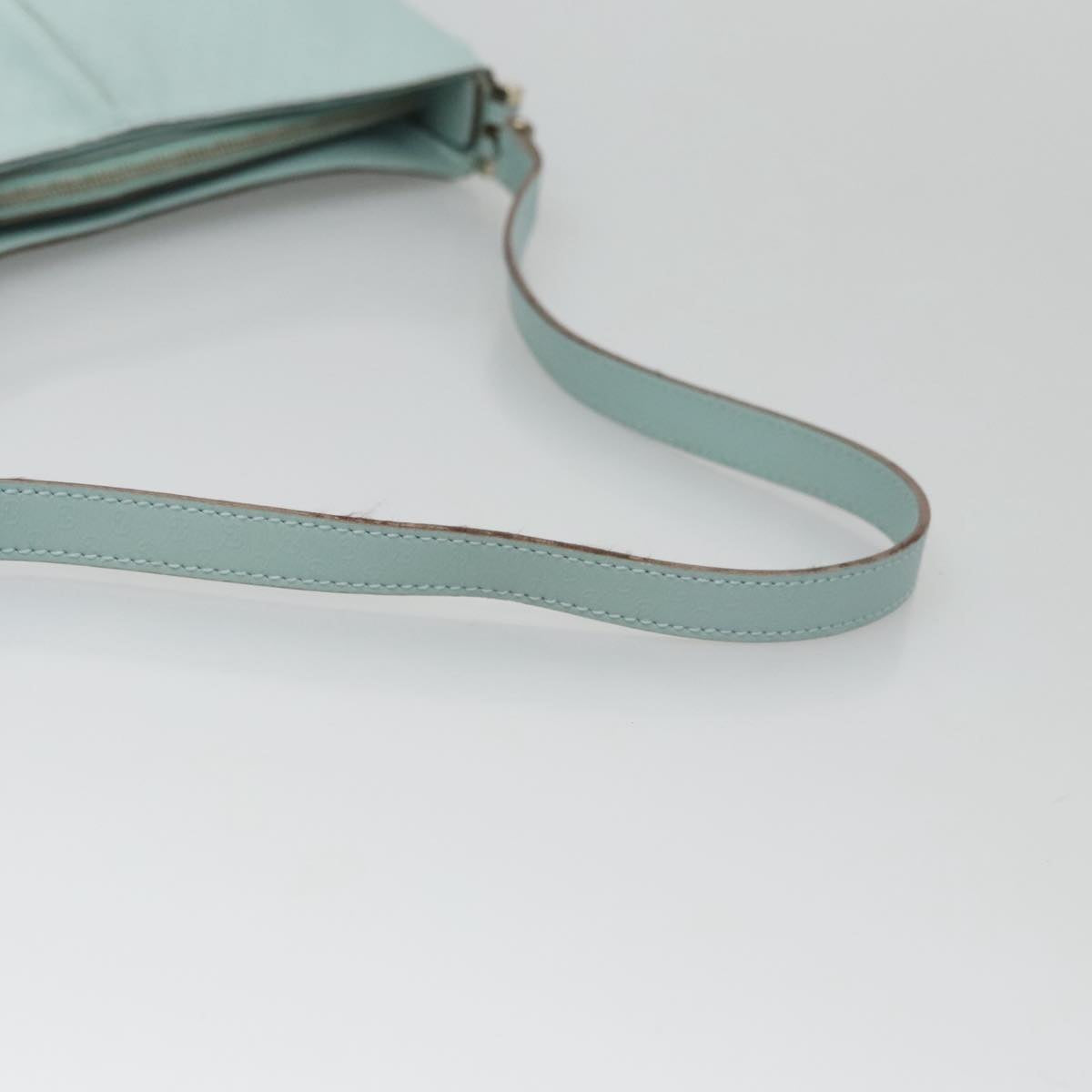 Gucci Micro Small Gg Canvas Blue Leather Shoulder Bag