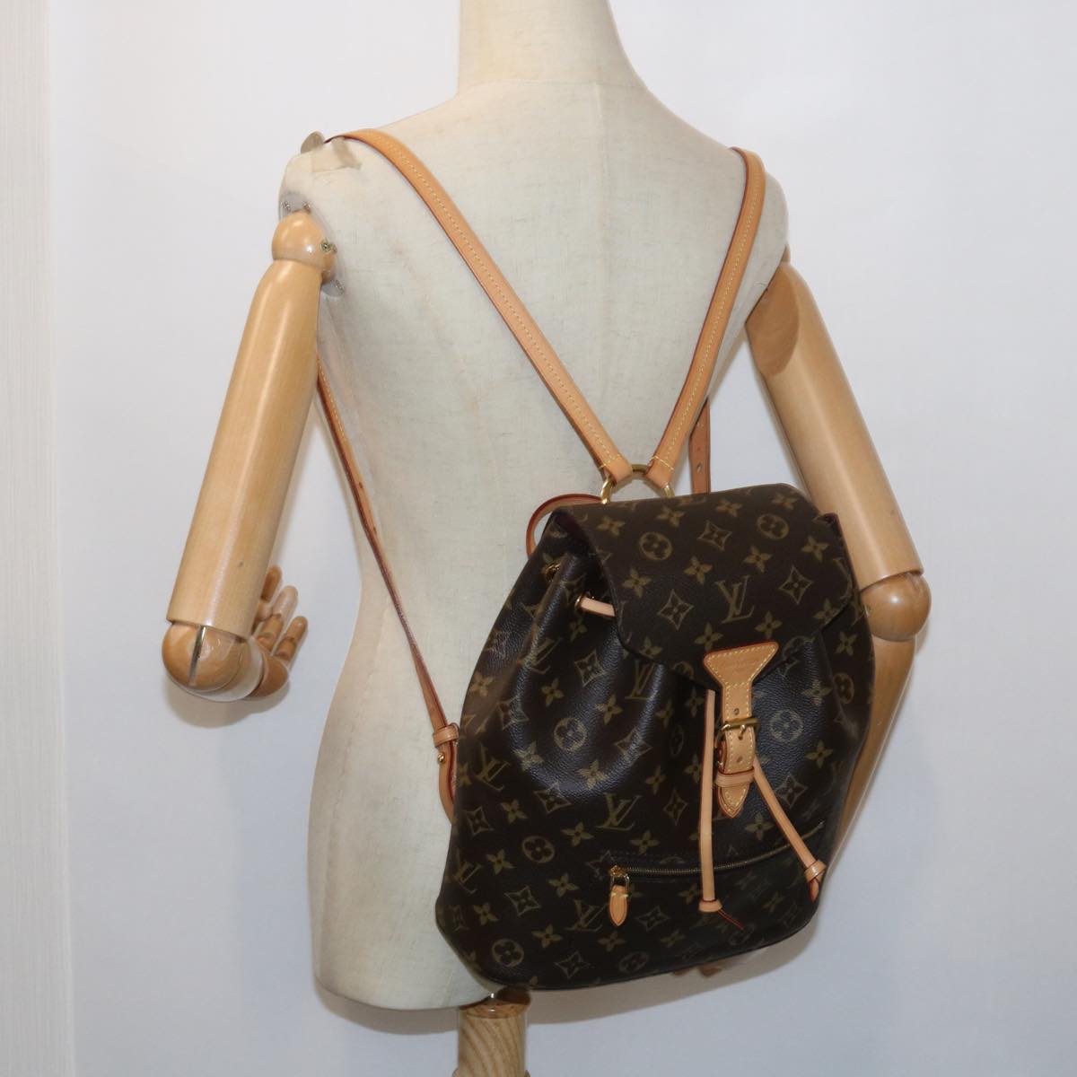 Louis Vuitton Montsouris Brown Canvas Backpack Bag
