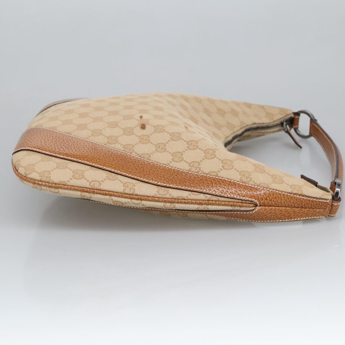 Gucci Hobo Beige Canvas Shoulder Bag