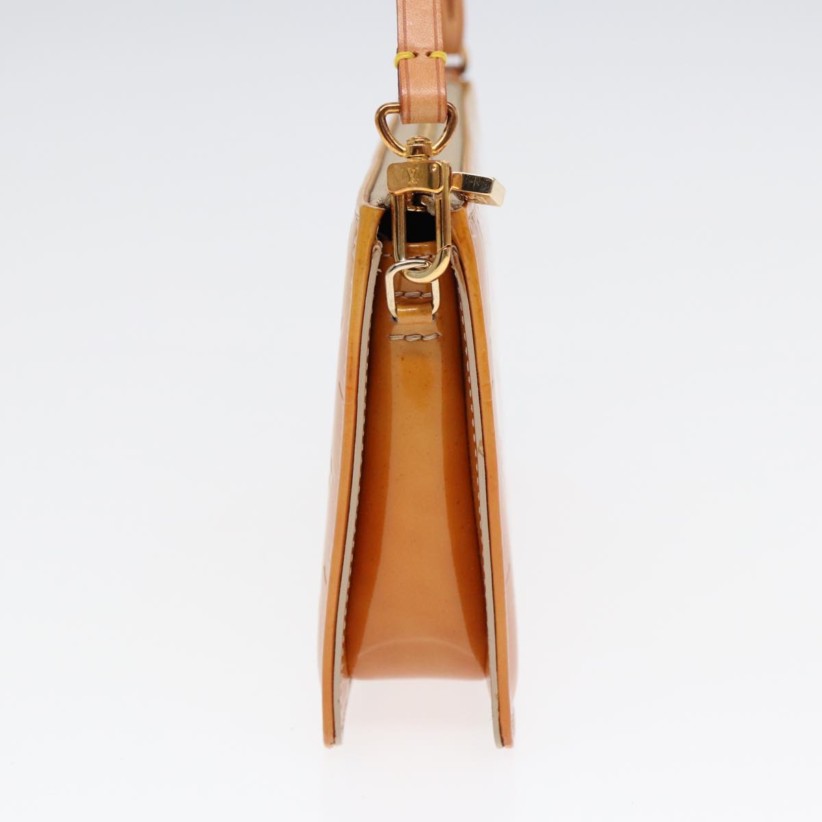 Louis Vuitton Lexington Beige Patent Leather Clutch Bag