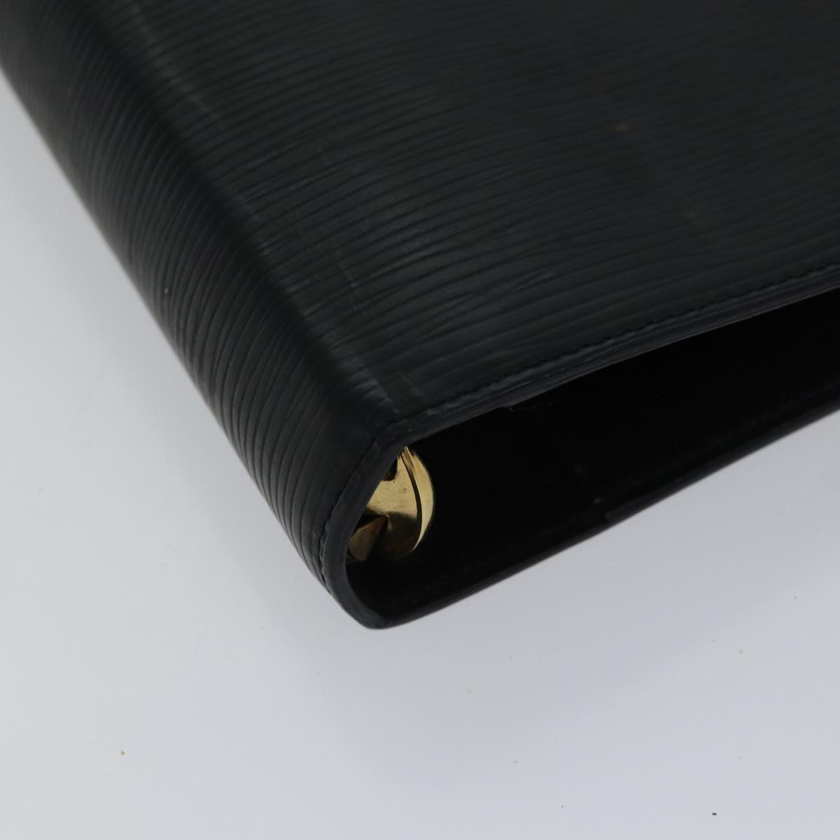 Louis Vuitton Agenda Mm Black Leather Wallet