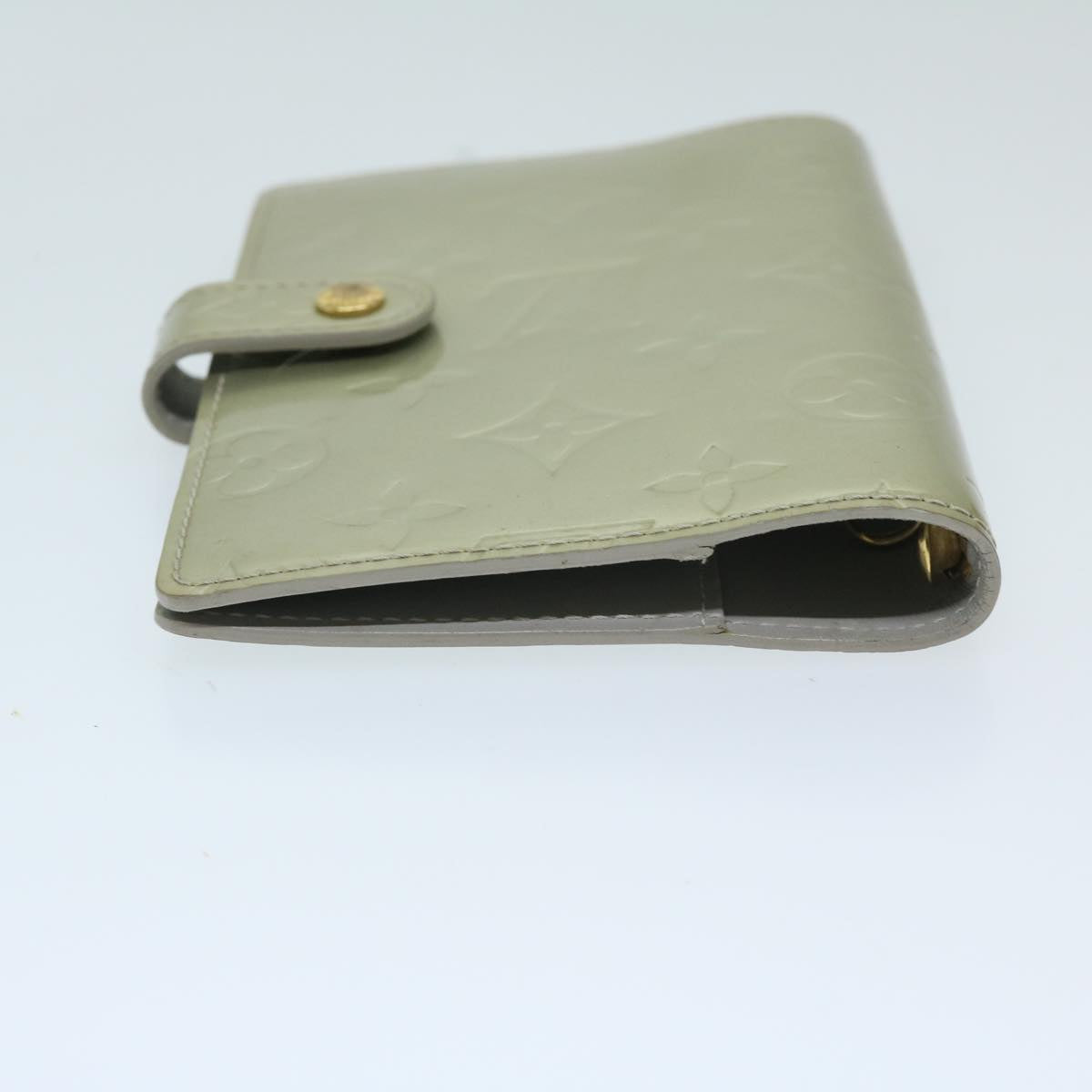 Louis Vuitton Agenda Pm Grey Patent Leather Wallet