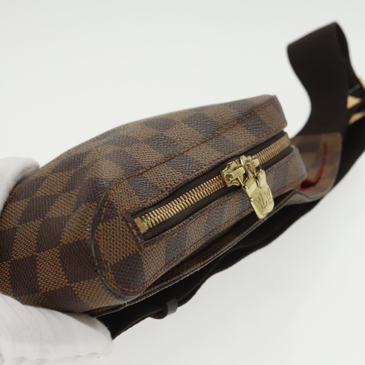 Louis Vuitton Geronimos Brown Canvas Shoulder Bag