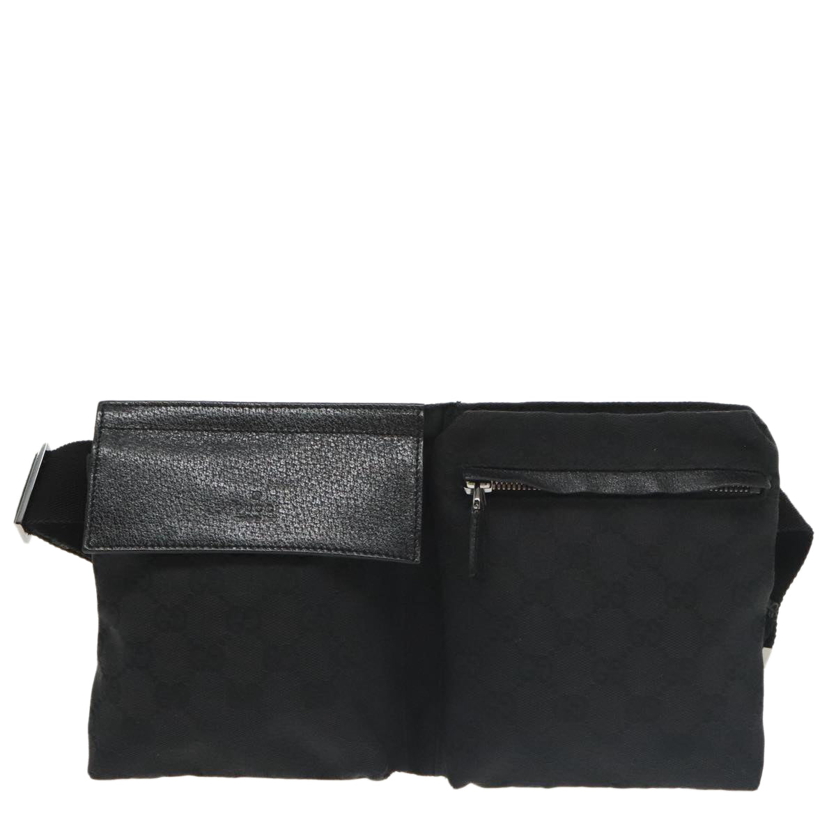 Gucci Belt Bag Black Canvas Shoulder Bag ()