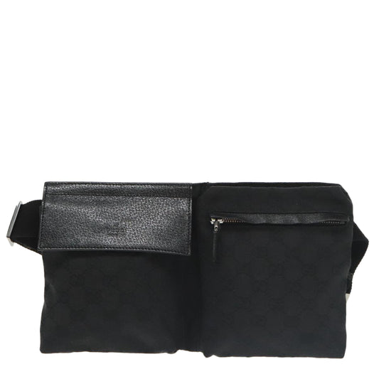 Gucci Belt Bag Black Canvas Shoulder Bag ()