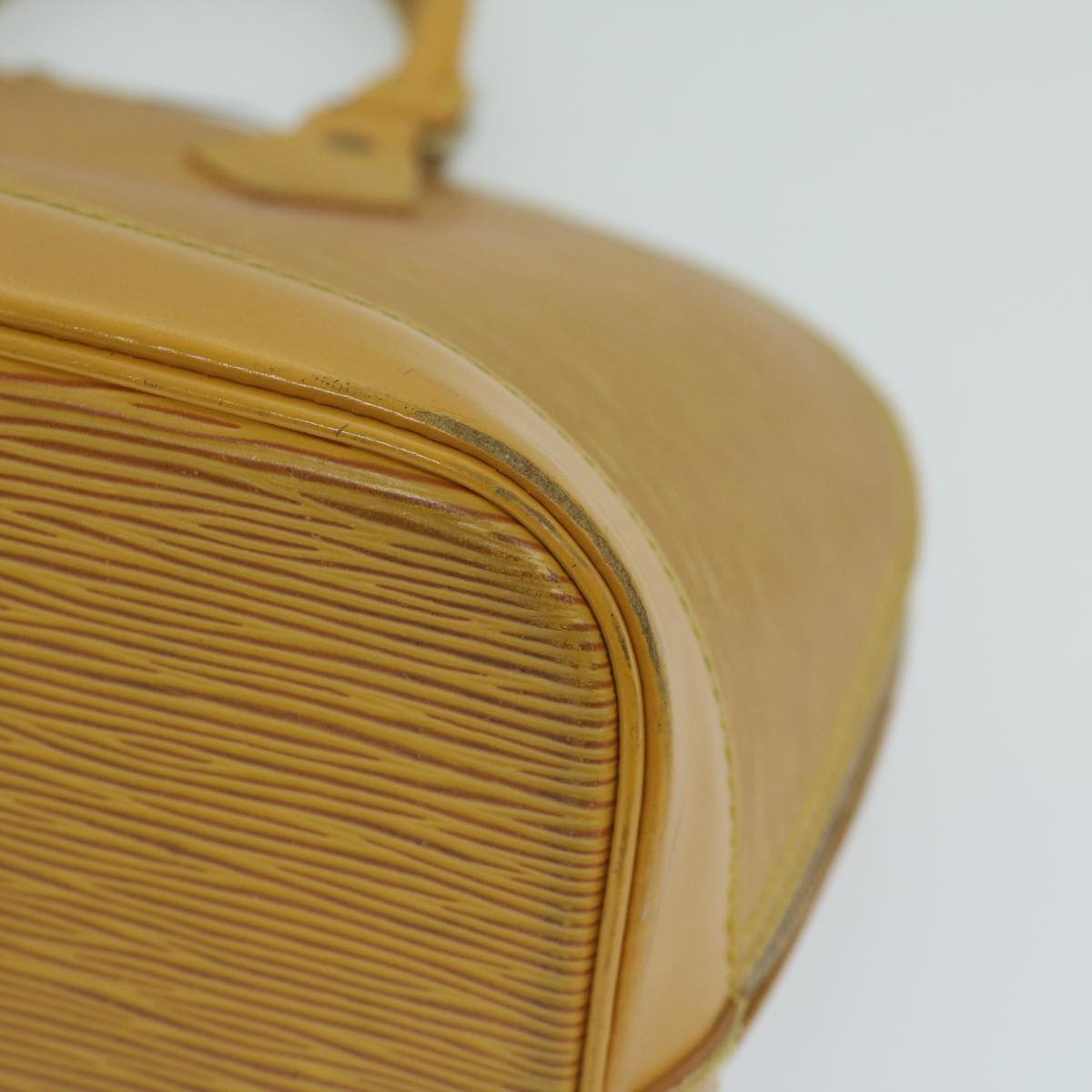 Louis Vuitton Alma Yellow Leather Handbag