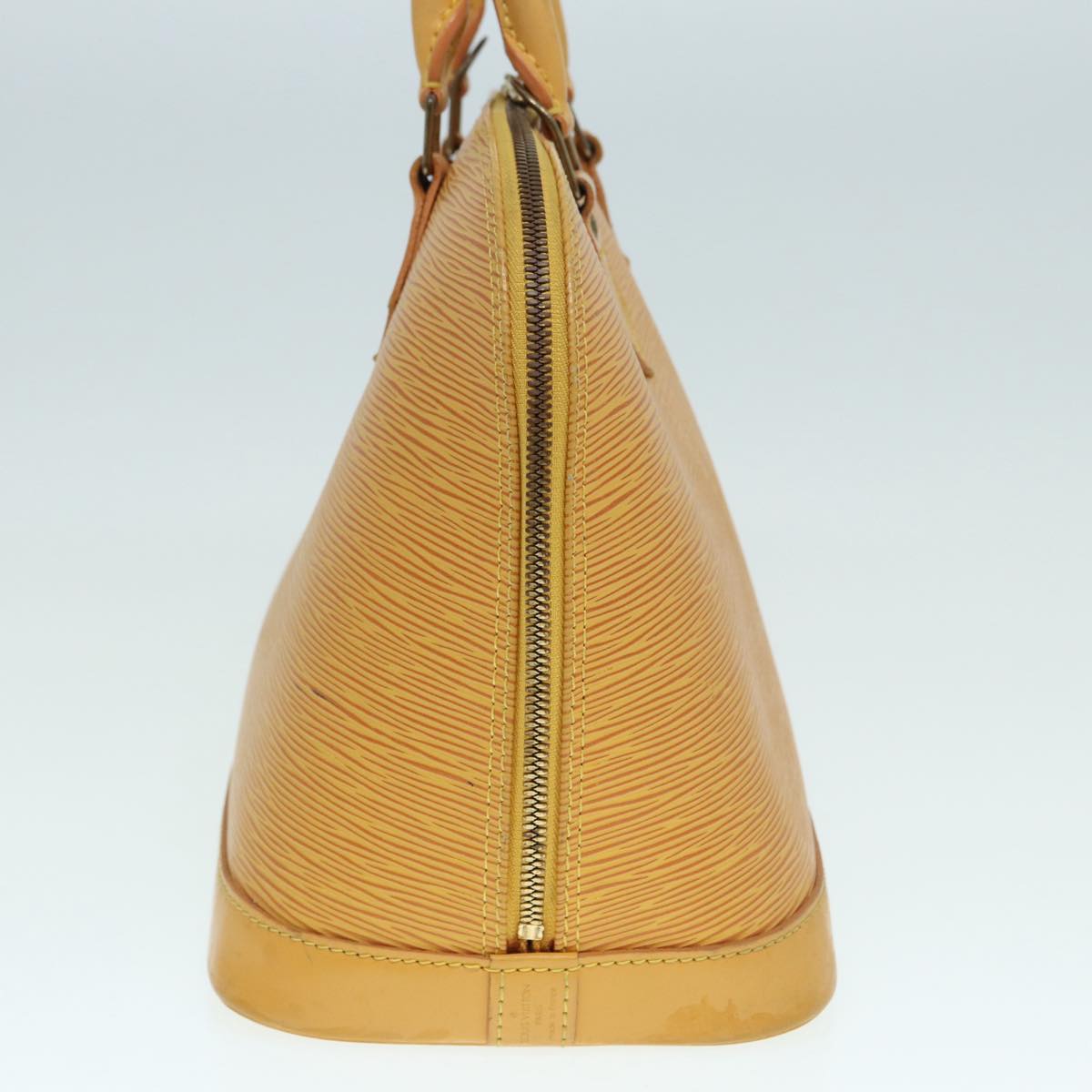 Louis Vuitton Alma Yellow Leather Handbag